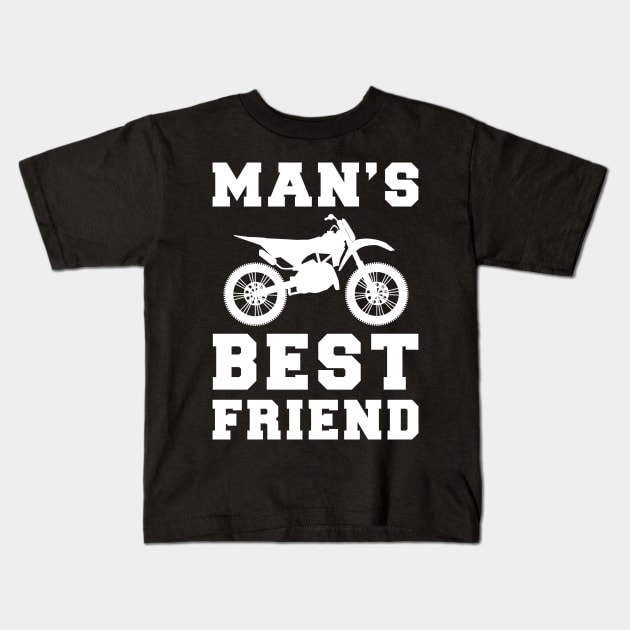 dirtbike Man's best friend tee tshirt Kids T-Shirt by MKGift